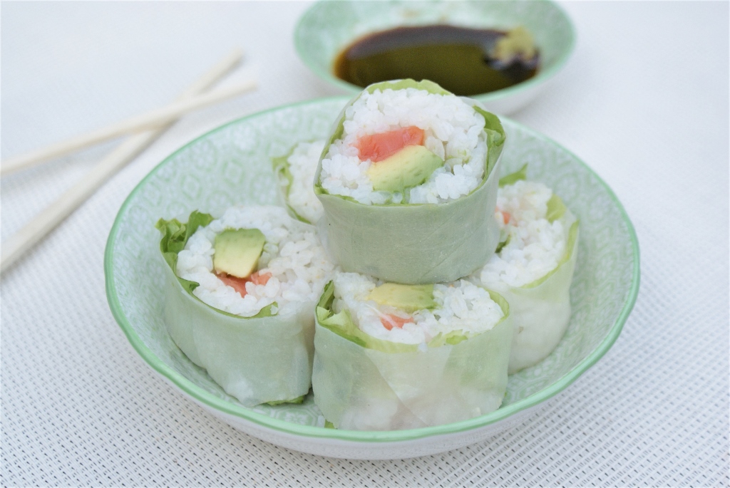 Maki Verde Saumon Avocat - Makisuchi à la salade - Cuisine japonaise © Balico & co
